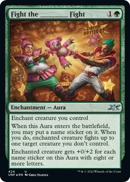 Image for Fight the _______ Fight (Galaxy Foil) (424) [Unfinity] - Magic: The Gathering