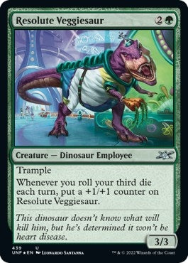 Image for Resolute Veggiesaur (Galaxy Foil) (439) [Unfinity] - Magic: The Gathering