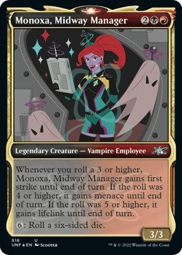 Image for Monoxa, Midway Manager (Showcase) (Galaxy Foil) (516) [Unfinity] - Magic: The Gathering