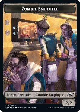 Image for Zombie Employee Token (6) [Unfinity] - Magic: The Gathering