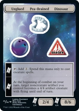 Image for Unglued Pea-Brained Dinosaur (45) [Unfinity] - Magic: The Gathering
