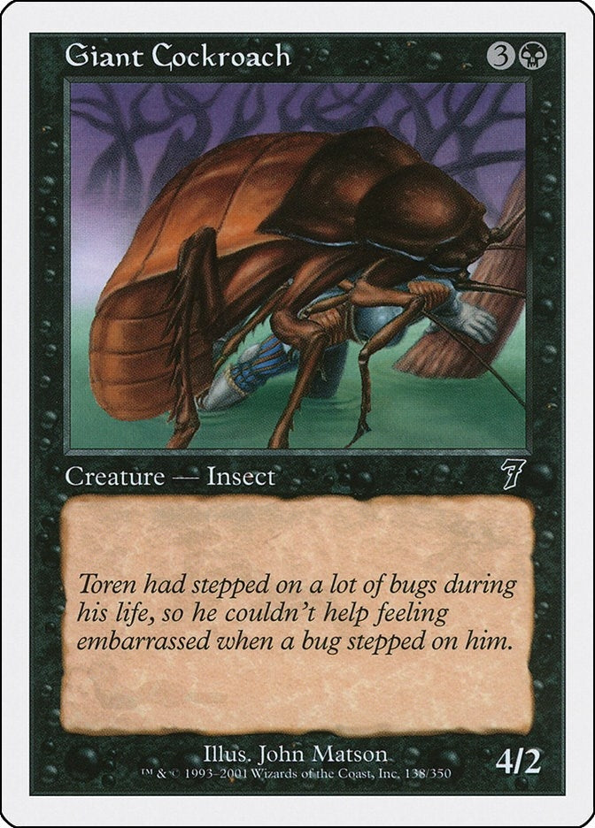 Image for Giant Cockroach (138) [7th Edition] - Magic: The Gathering