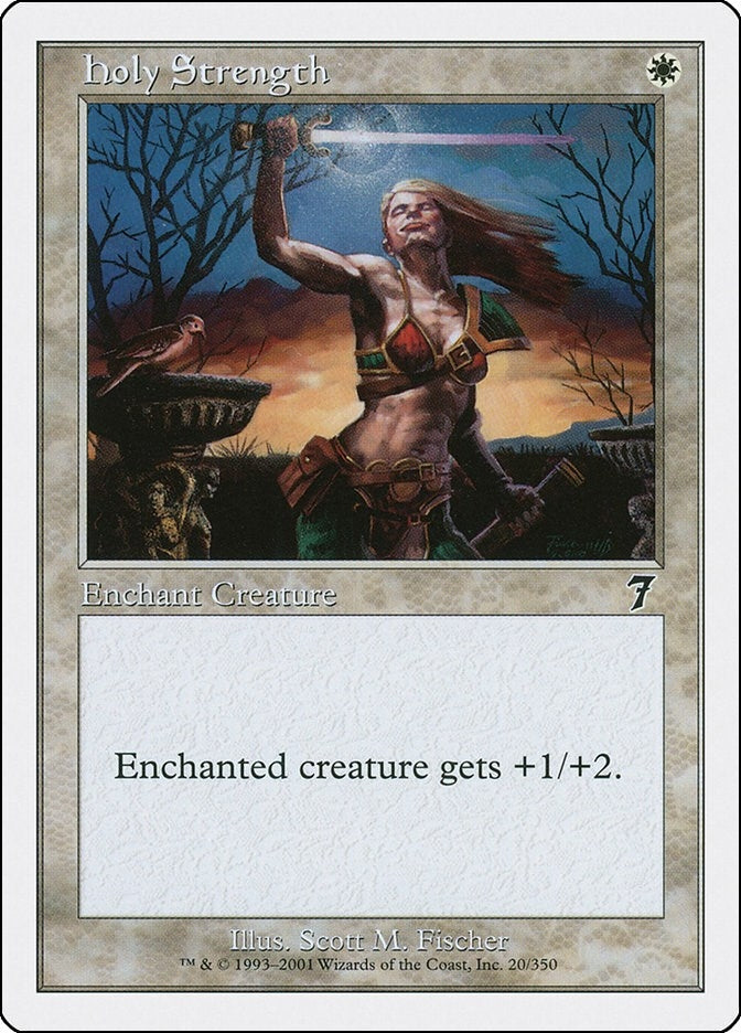 Image for Holy Strength (20) [7th Edition] - Magic: The Gathering