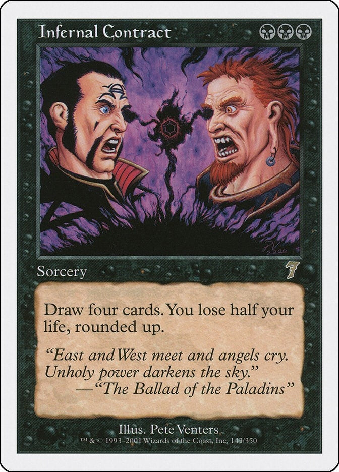 Image for Infernal Contract (143) [7th Edition] - Magic: The Gathering