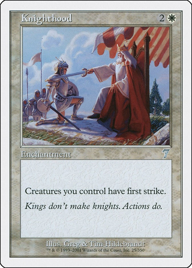 Image for Knighthood (25) [7th Edition] - Magic: The Gathering