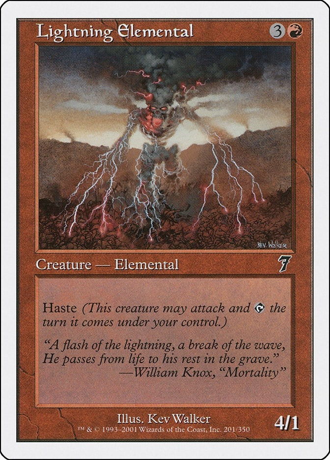 Lightning Elemental (201) [7th Edition]