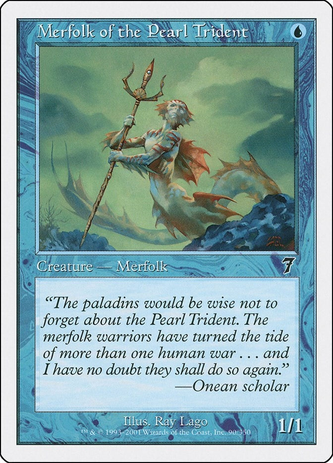 Image for Merfolk of the Pearl Trident (90) [7th Edition] - Magic: The Gathering