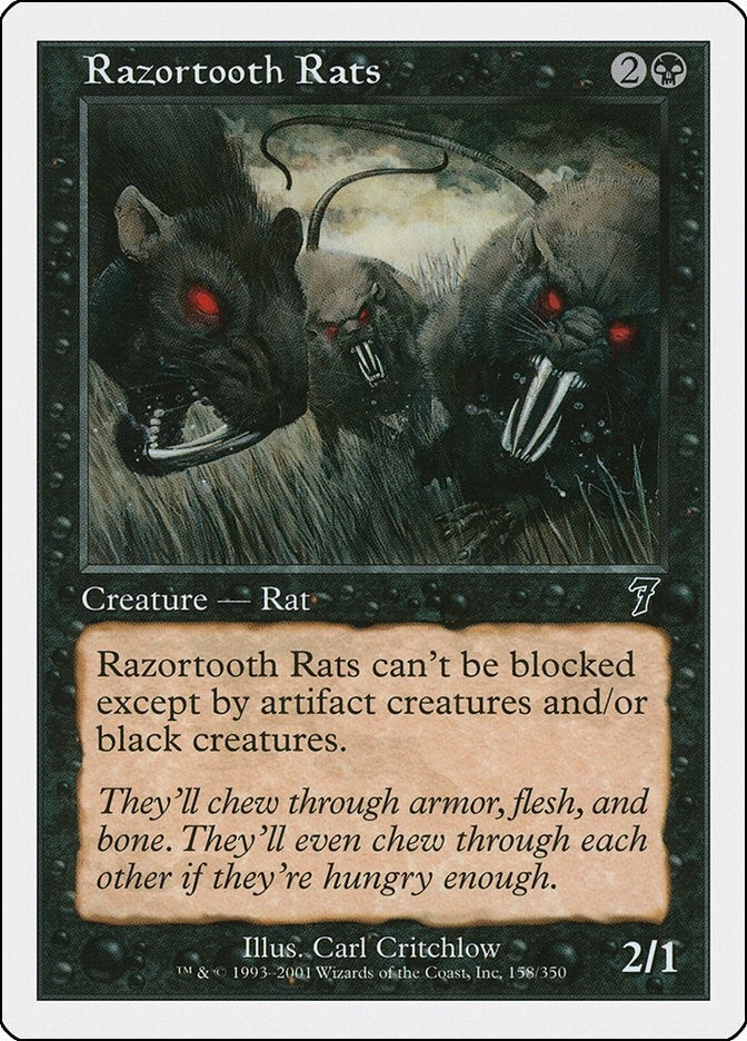 Image for Razortooth Rats (158) [7th Edition] - Magic: The Gathering