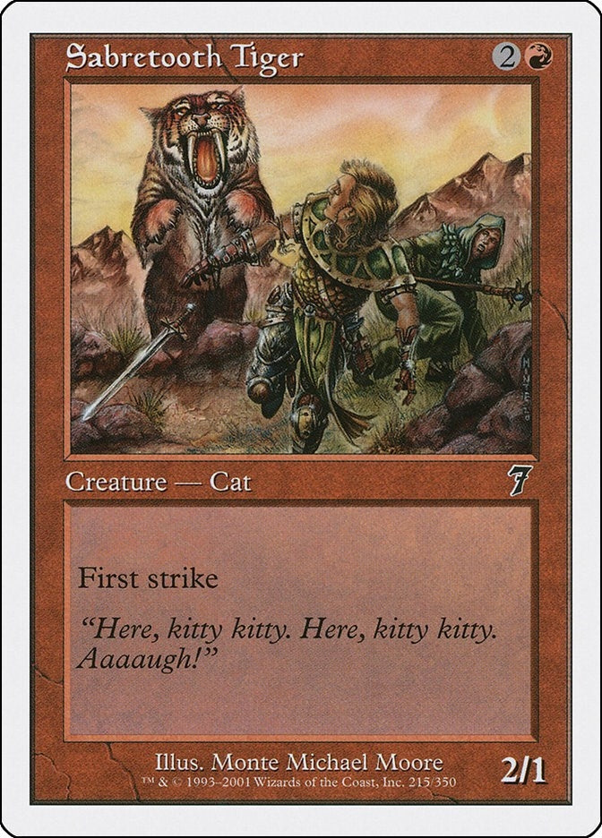 Image for Sabretooth Tiger (215) [7th Edition] - Magic: The Gathering