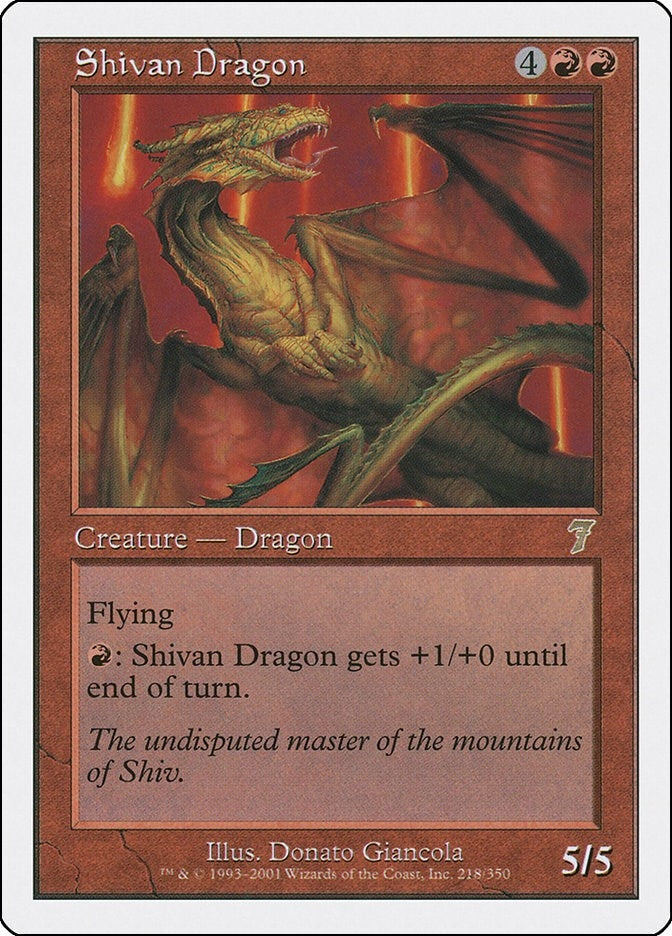 Image for Shivan Dragon (218) [7th Edition] - Magic: The Gathering