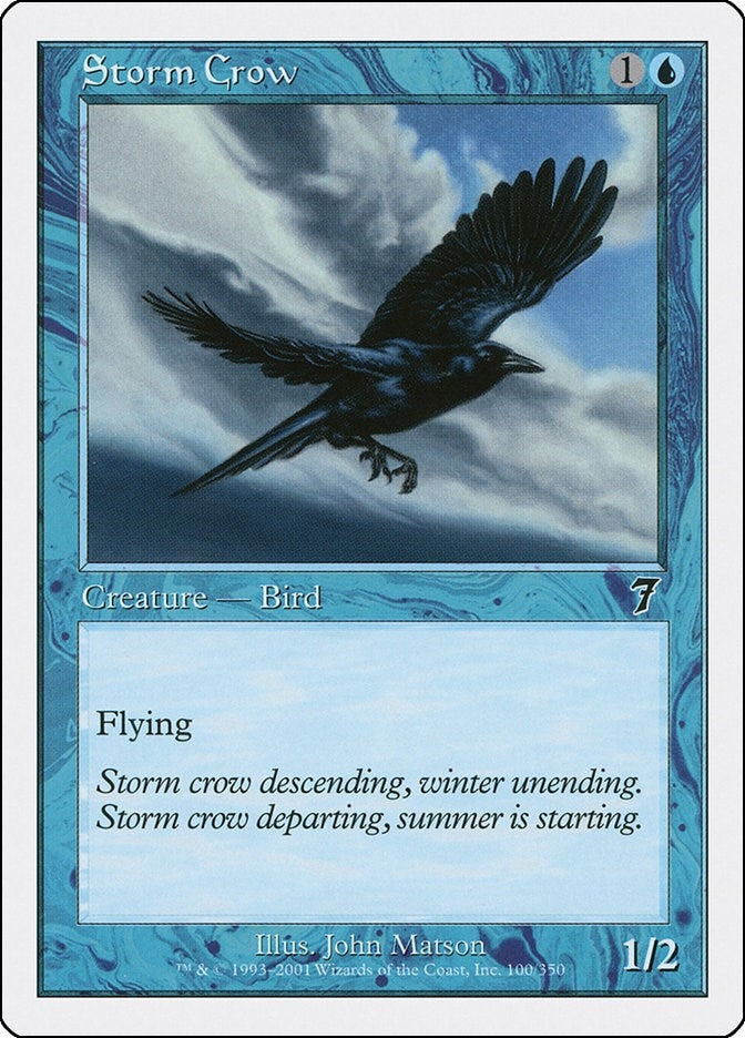 Image for Storm Crow (100) [7th Edition] - Magic: The Gathering