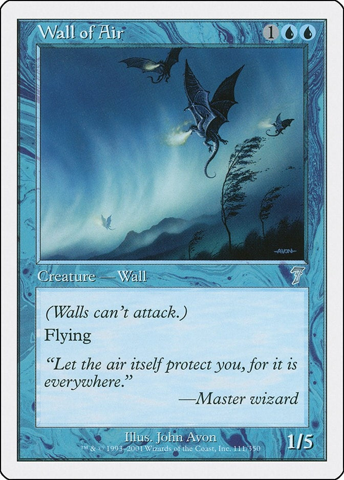 Image for Wall of Air (111) [7th Edition] - Magic: The Gathering