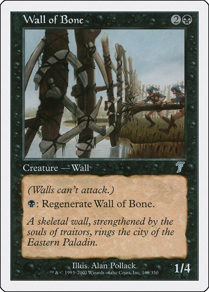 Image for Wall of Bone (169) [7th Edition] - Magic: The Gathering