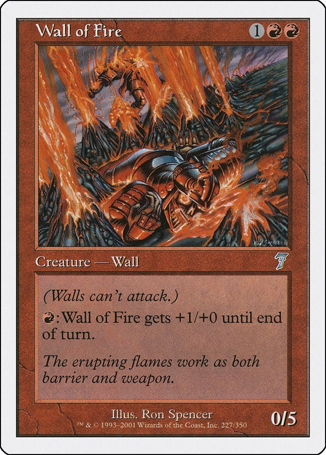 Image for Wall of Fire (227) [7th Edition] - Magic: The Gathering