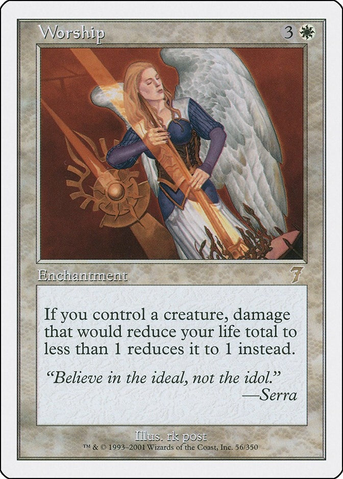 Image for Worship (56) [7th Edition] - Magic: The Gathering