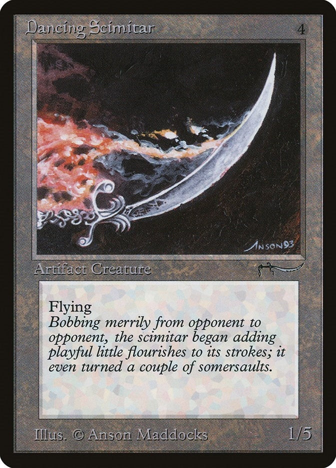 Image for Dancing Scimitar [Arabian Nights] - Magic: The Gathering