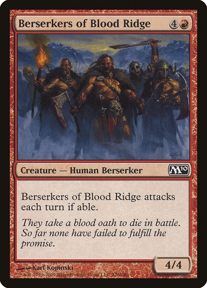 Image for Berserkers of Blood Ridge (126) [Magic 2010 (M10)] - Magic: The Gathering