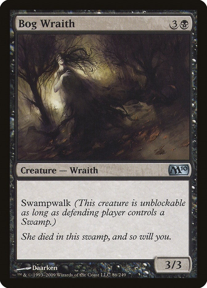 Image for Bog Wraith (86) [Magic 2010 (M10)] - Magic: The Gathering