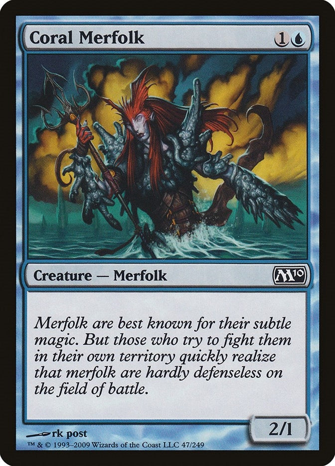 Image for Coral Merfolk (47) [Magic 2010 (M10)] - Magic: The Gathering