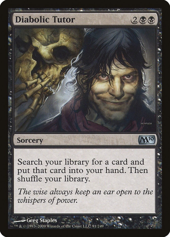 Image for Diabolic Tutor (91) [Magic 2010 (M10)] - Magic: The Gathering