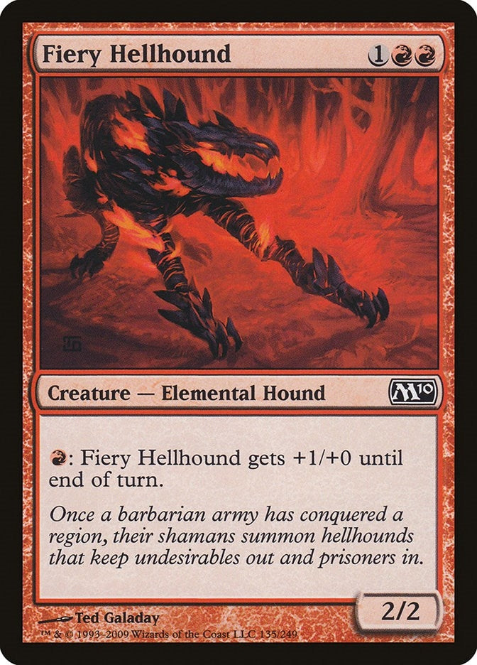 Image for Fiery Hellhound (135) [Magic 2010 (M10)] - Magic: The Gathering