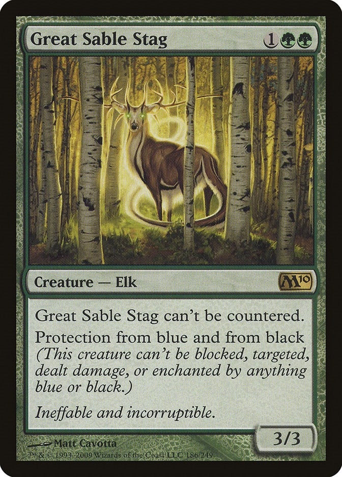 Image for Great Sable Stag (186) [Magic 2010 (M10)] - Magic: The Gathering