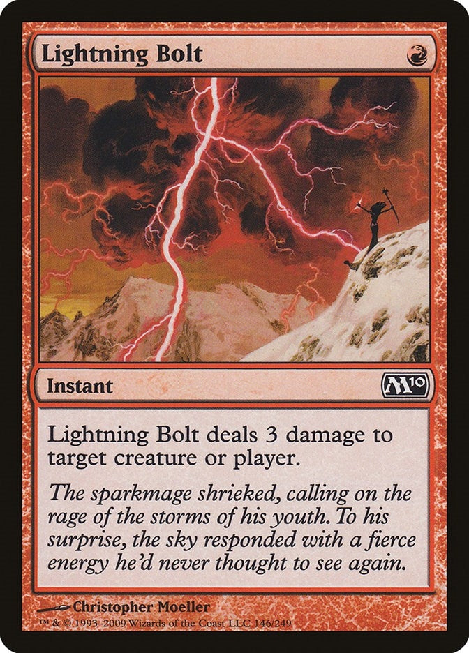 Image for Lightning Bolt (146) [Magic 2010 (M10)] - Magic: The Gathering