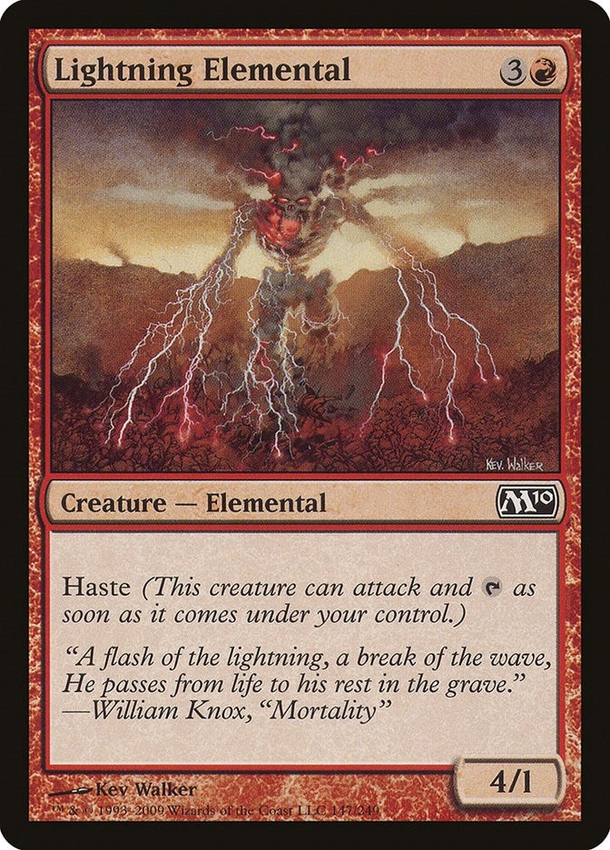 Image for Lightning Elemental (147) [Magic 2010 (M10)] - Magic: The Gathering