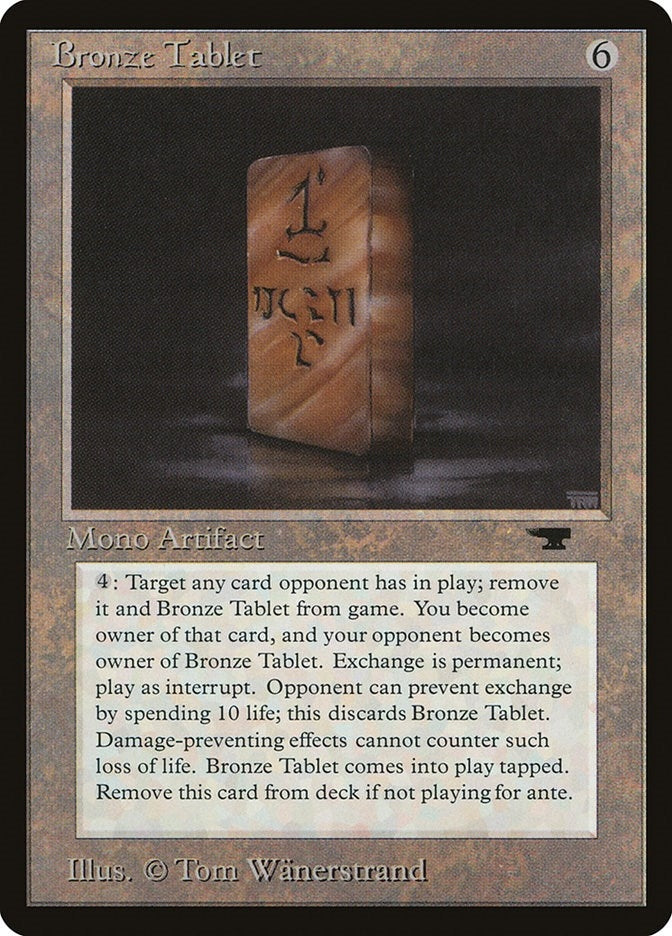 Image for Bronze Tablet [Antiquities] - Magic: The Gathering