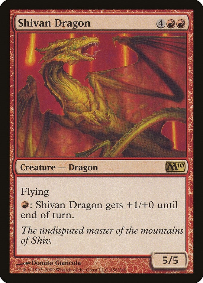 Image for Shivan Dragon (156) [Magic 2010 (M10)] - Magic: The Gathering