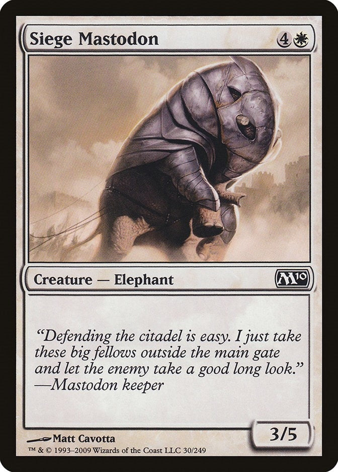 Image for Siege Mastodon (30) [Magic 2010 (M10)] - Magic: The Gathering