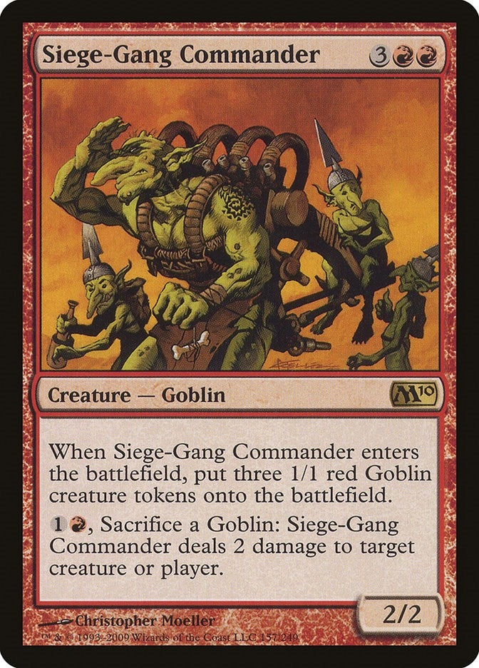 Image for Siege-Gang Commander (157) [Magic 2010 (M10)] - Magic: The Gathering