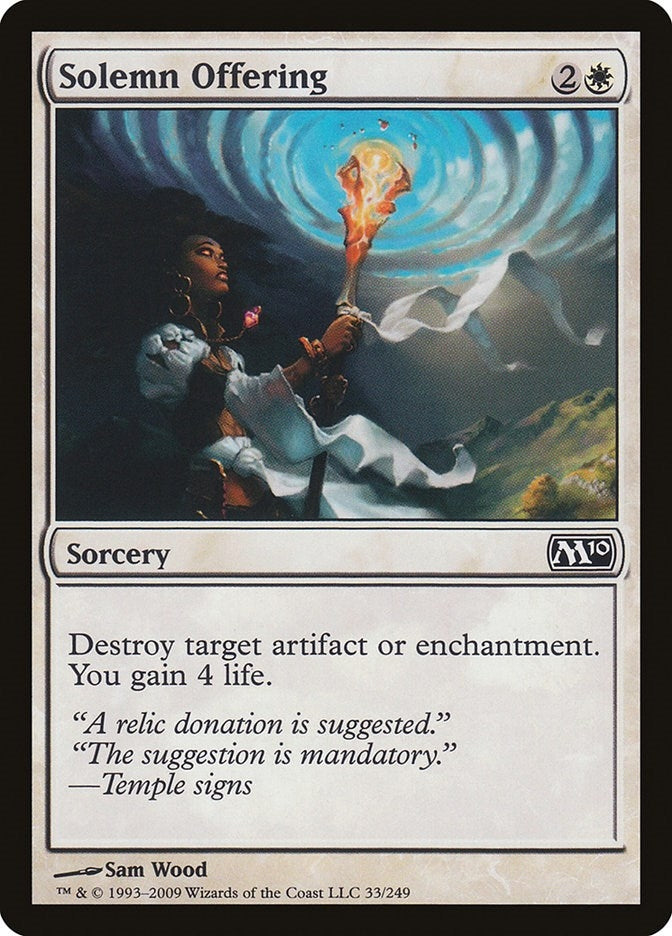 Image for Solemn Offering (33) [Magic 2010 (M10)] - Magic: The Gathering