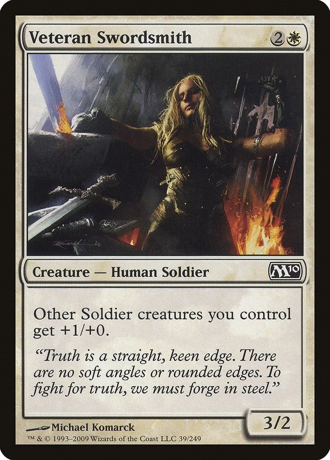 Image for Veteran Swordsmith (39) [Magic 2010 (M10)] - Magic: The Gathering