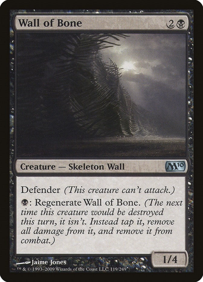 Image for Wall of Bone (119) [Magic 2010 (M10)] - Magic: The Gathering