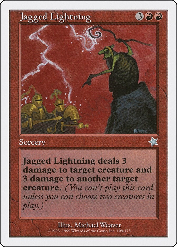 Image for Jagged Lightning (109) [Starter 1999] - Magic: The Gathering