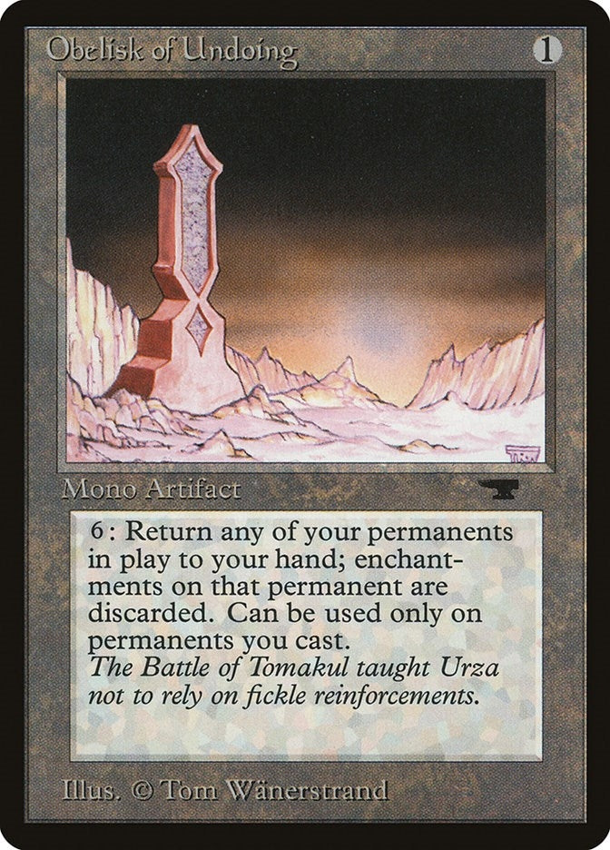 Image for Obelisk of Undoing [Antiquities] - Magic: The Gathering