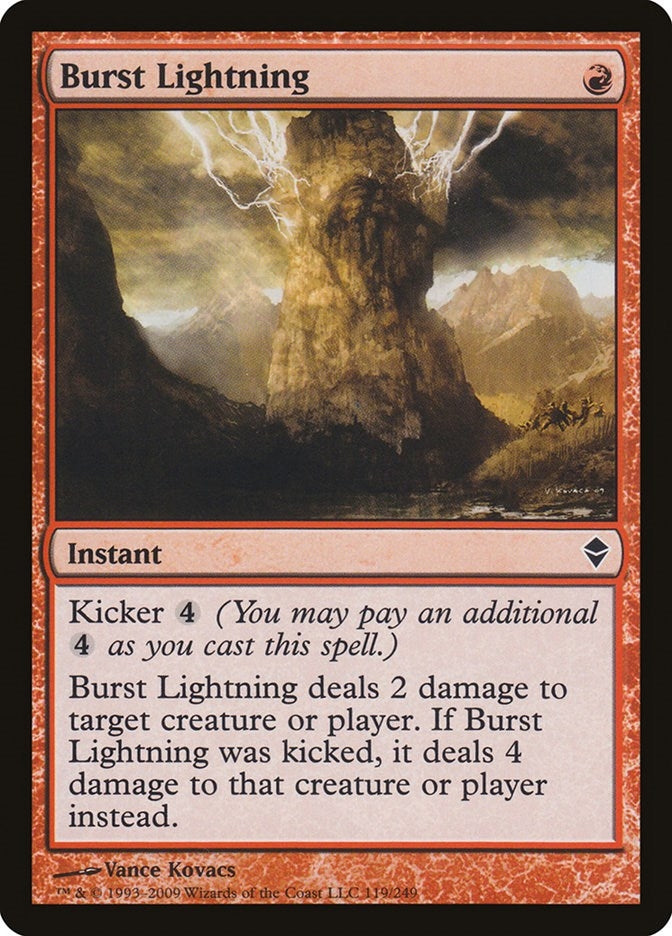 Image for Burst Lightning (119) [Zendikar] - Magic: The Gathering