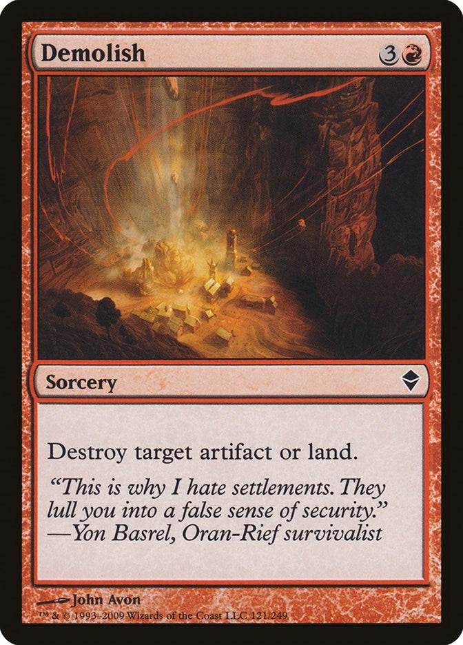 Image for Demolish (121) [Zendikar] - Magic: The Gathering
