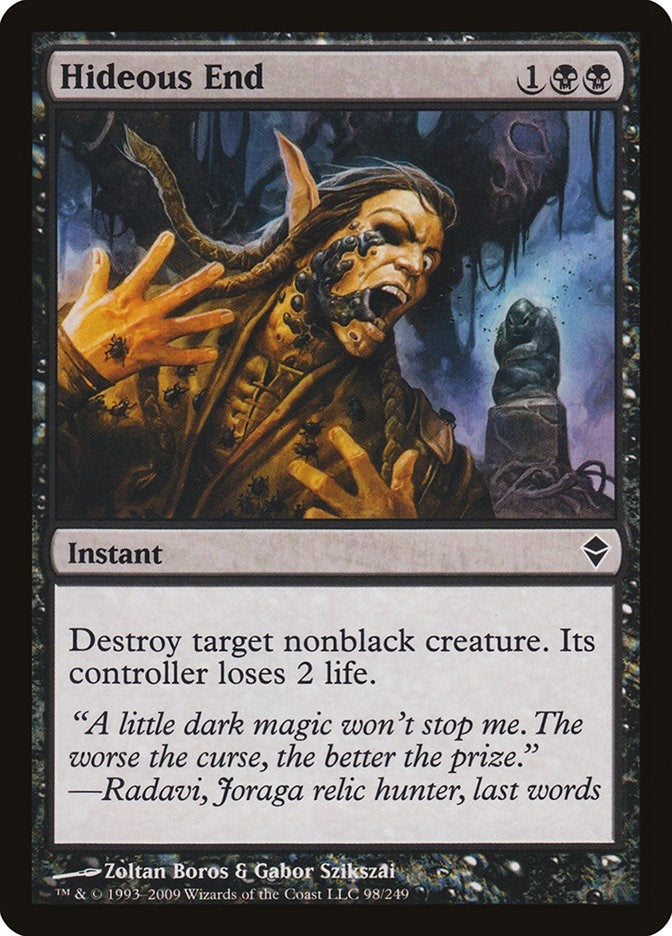 Image for Hideous End (98) [Zendikar] - Magic: The Gathering