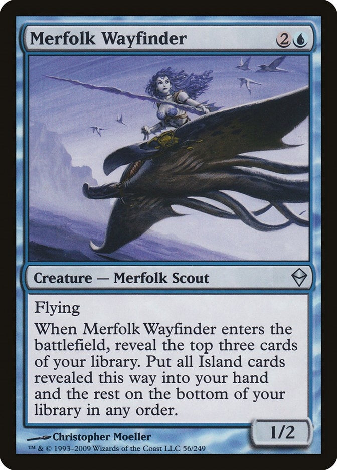 Image for Merfolk Wayfinder (56) [Zendikar] - Magic: The Gathering