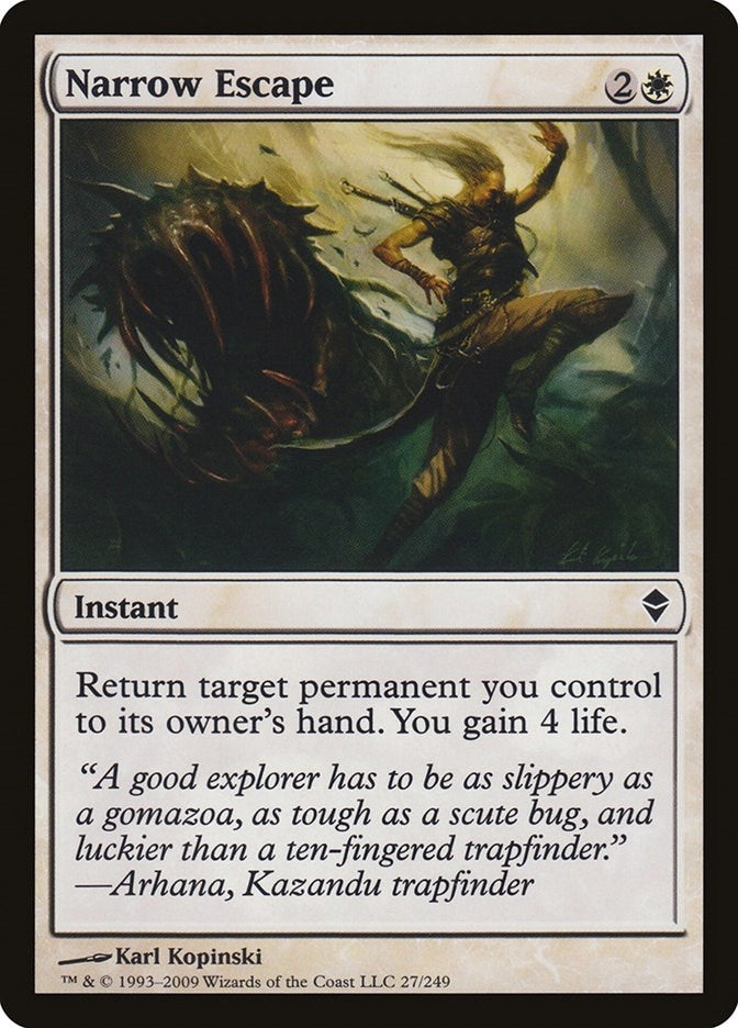 Image for Narrow Escape (27) [Zendikar] - Magic: The Gathering