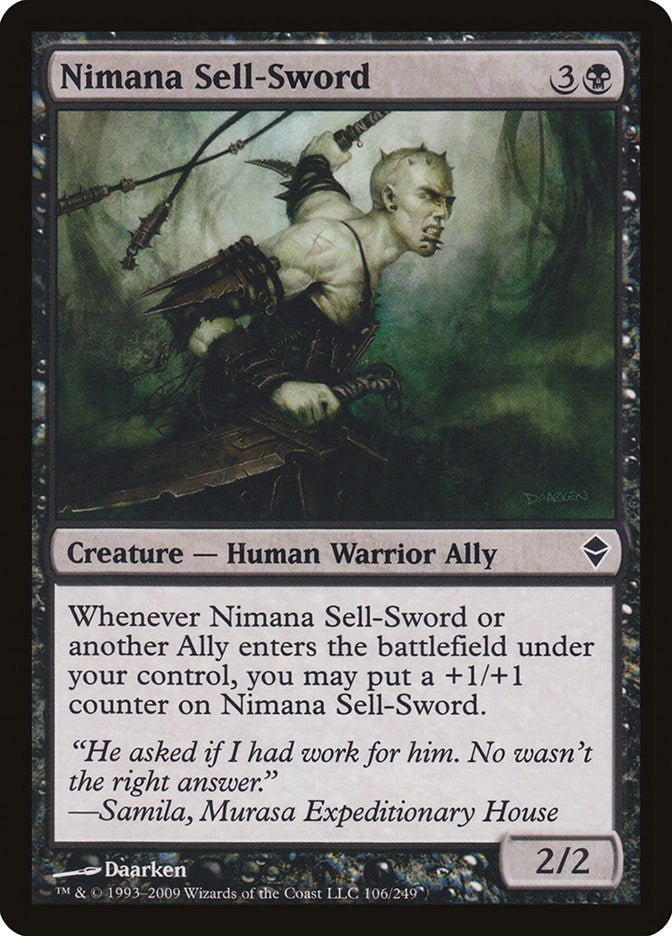 Image for Nimana Sell-Sword (106) [Zendikar] - Magic: The Gathering