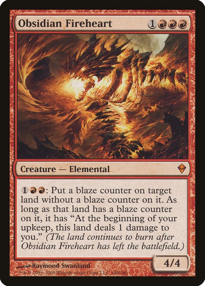Image for Obsidian Fireheart (140) [Zendikar] - Magic: The Gathering