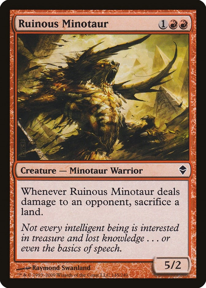 Image for Ruinous Minotaur (145) [Zendikar] - Magic: The Gathering