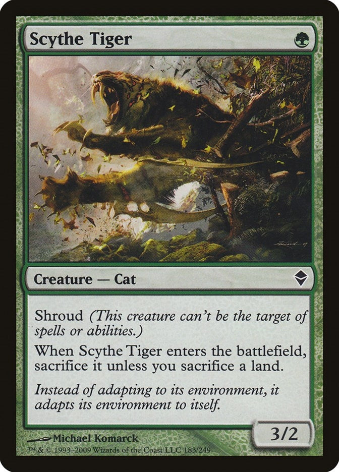 Image for Scythe Tiger (183) [Zendikar] - Magic: The Gathering
