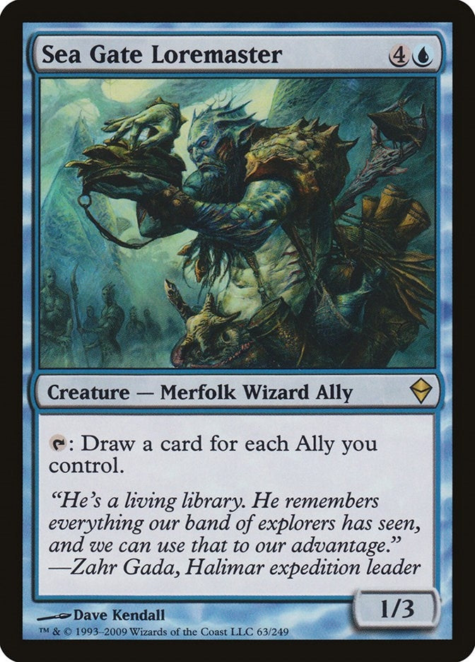 Image for Sea Gate Loremaster (63) [Zendikar] - Magic: The Gathering