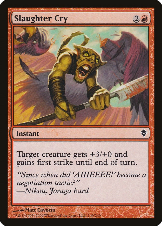 Image for Slaughter Cry (149) [Zendikar] - Magic: The Gathering