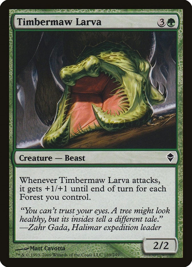 Image for Timbermaw Larva (189) [Zendikar] - Magic: The Gathering