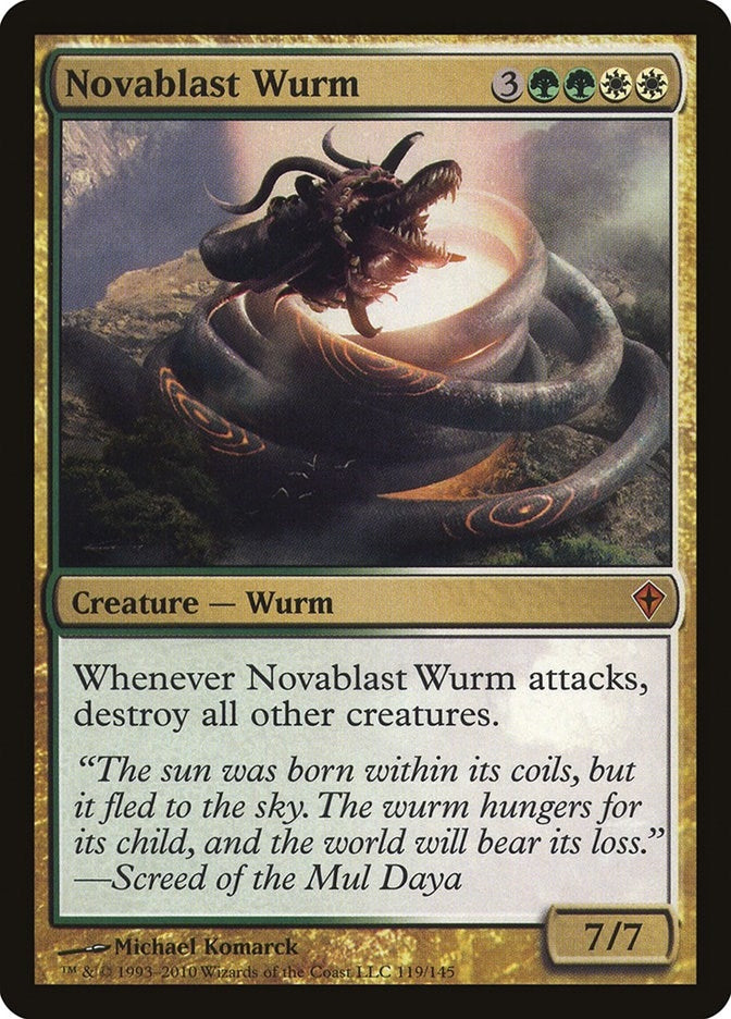 Image for Novablast Wurm (119) [Worldwake] - Magic: The Gathering